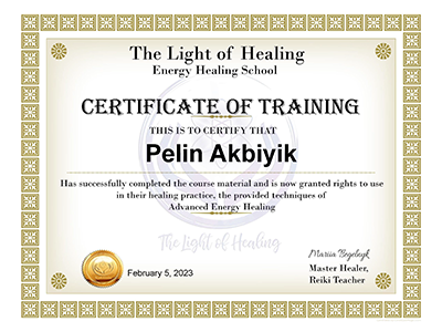 Pelin Advanced Energy Healing Certificate